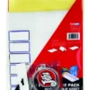 Jiffy 16 Piece Combo Pack (5 x A4 Poly Slip On's, 5 x A4 Coloured Kraft Pre Cuts, Roll of Tape + 12 BB Labels)
